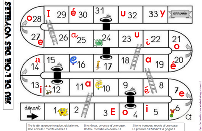 LES PTITES POULES: Le jeu de l'oie des voyelles