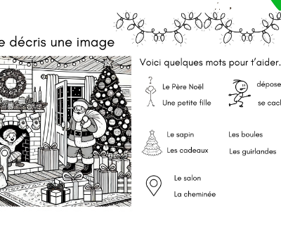 Production d'écrits sur Noël pour les élèves de CP et CE1 