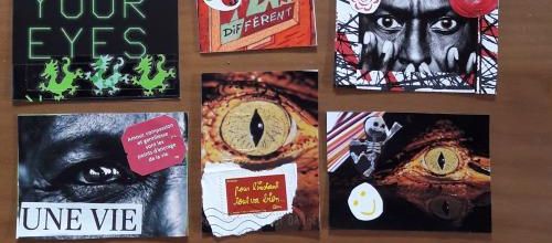 Une série d'ATC autour des yeux