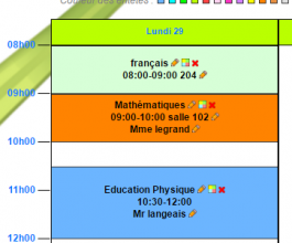 Rentrée scolaire : Emploi du temps en ligne, à personnaliser et imprimer