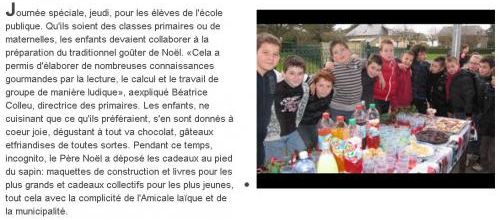 LE TÉLÉGRAMME - 24/12/2012 -Les enfants collaborent à la préparation.