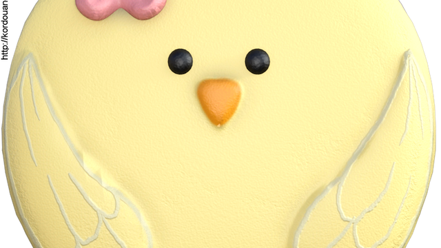 Tube de gâteau forme poussin  (render-image)