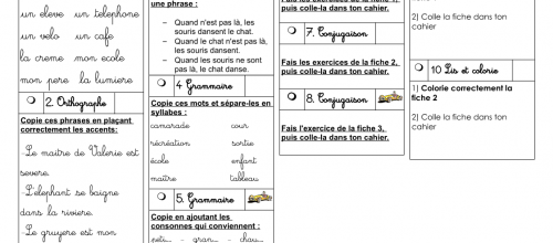 Plan de travail CE1 2014-2015 numéro 1 