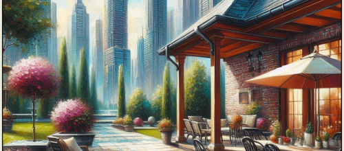 At the coffee terrace
