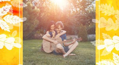 COUPLE EN CADRE EN AUTOMNE 