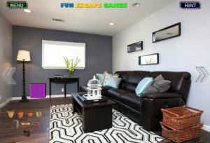 Gray living room escape
