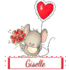 708B - La souris coeur ballon - signature, amour, gif animé
