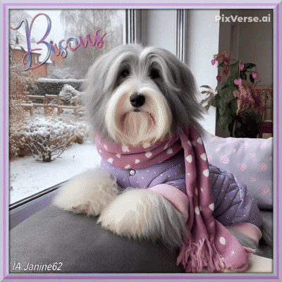Bonne journée, avec la neige, Janine et Tavia 