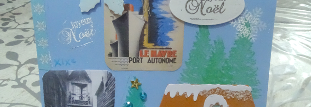 Carte Noël thème Le Havre ancien 