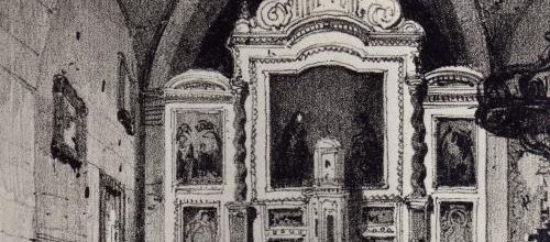 Rocamadour autrefois :crypte Saint Amadour ( intérieur)