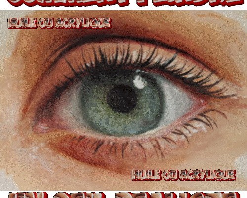 Dessin et peinture - vidéo 4202 : Comment peindre un oeil réaliste ? - huile ou acrylique.