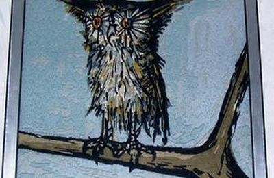 Broderie: (21 )La chouette de Bernard Buffet 