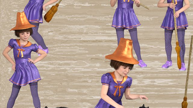Alix : La petite sorcière (tube-render)