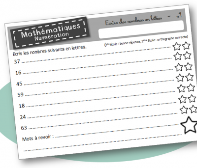 Numération - Ecrire des nombres en lettres