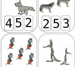 Cartes à compter Loups