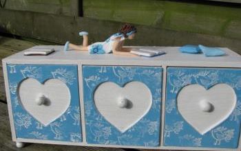 commode bleu-menthe