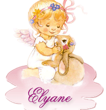 754 - Ange et lapin - signature, gif animé, blinkie