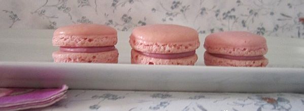 Macarons chocolat blanc/framboise