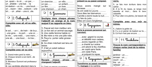 Plan de travail CE1 2013-2014 numéro 12