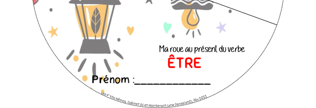 Roue du verbe ETRE au présent